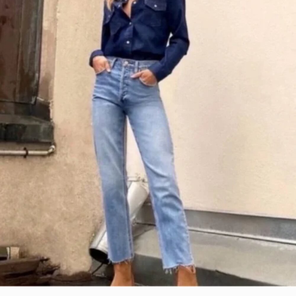Denim Forum The Arlo High Rise Straight Size 25